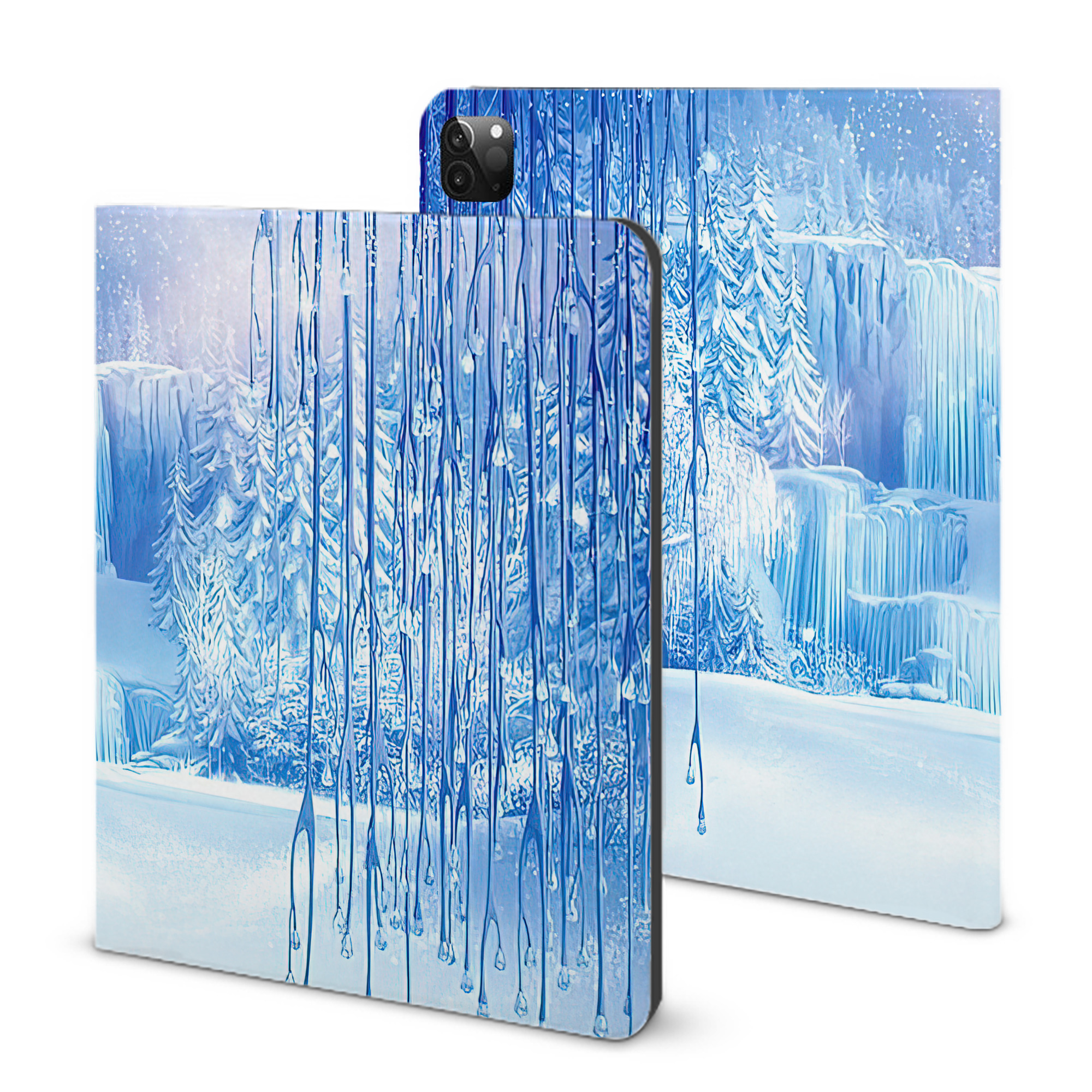 （画像用） アナと雪の女王 アンナ エルサ Frozen Anna Elsa IPadケース ペンホルダー付き ブックスタイルデザイン